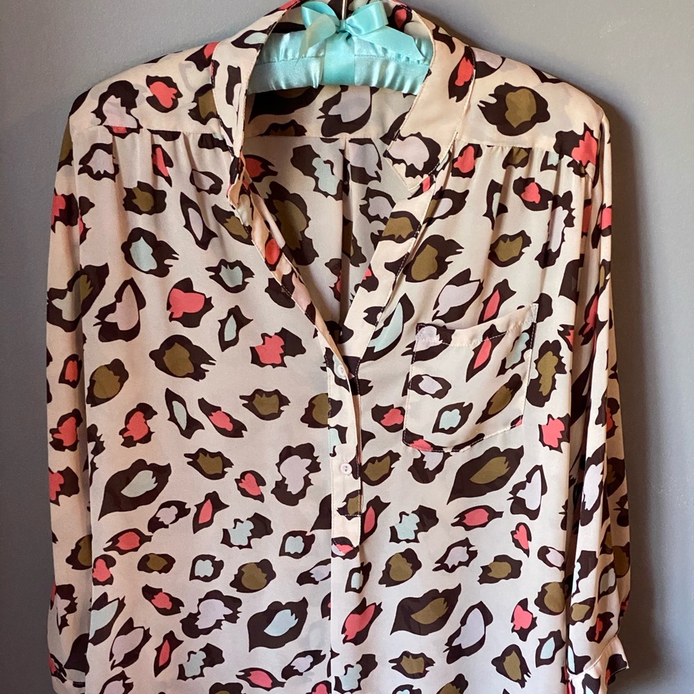 Retro leopard blouse